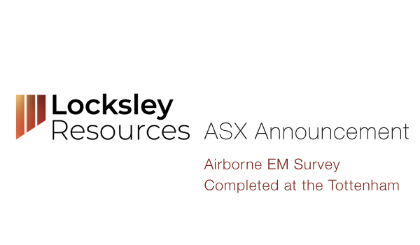 Locksley Resources Ltd (ASX:LKY) Airborne EM Survey Completed at the Tottenham Project