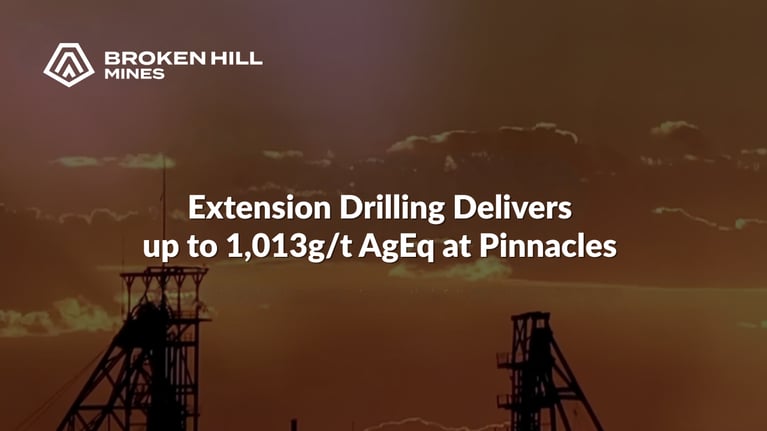 Broken Hill Mines (ASX:BHM): Extension Drilling Delivers up to 1,013g/t AgEq at Pinnacles