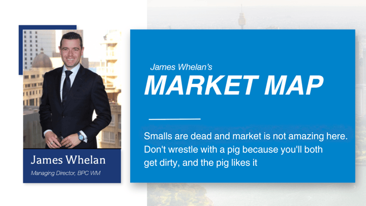 Smalls are dead and the market is not amazing here. Don't wrestle with a pig because you'll both get dirty, and the pig likes it - Market Map from James Whelan