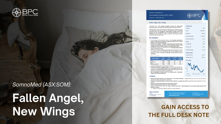 SomnoMed (ASX:SOM): Fallen Angel, New Wings
