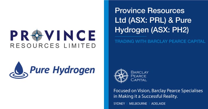 Province Resources Limited (ASX: PRL) and Pure Hydrogen (ASX: PH2) - Trading with Barclay Pearce Capital
