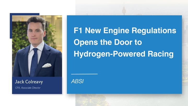 ABSI - F1 New Engine Regulations Opens the Door to Hydrogen-Powered Racing