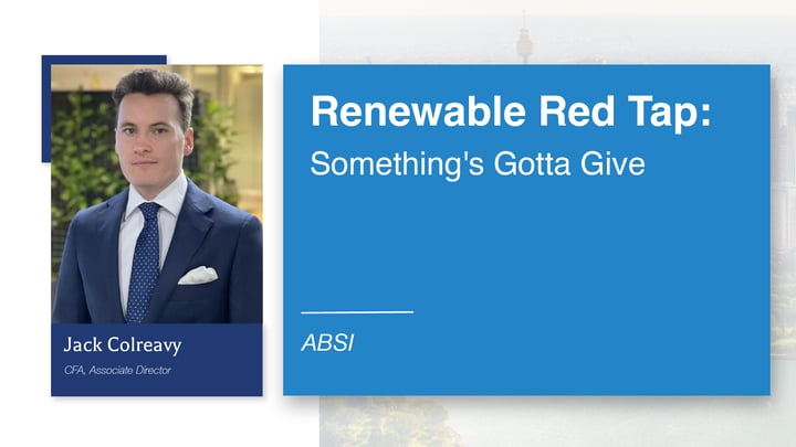 ABSI - Renewable Red Tape: Something’s Gotta Give